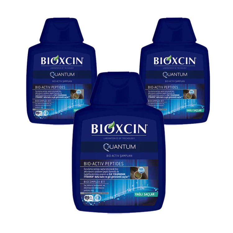 شامپو ضد ریزش مو بیوکسین مدل Quantum مناسب موهای چرب حجم 300 میلیلیتر